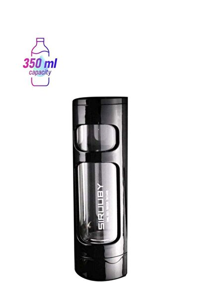 Generic Beauenty Creative Delicate Office Water Bottle Black/Clear 6x18.5cm