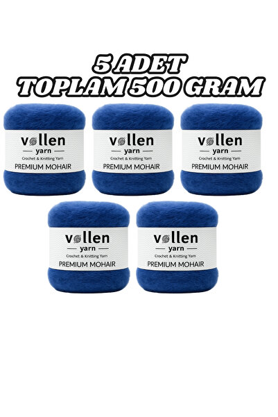 vollen yarn 5 ШТУК Преміум мохерна пряжа 100 г 250 м – М'яка, легка, об'ємна текстура | Шаль, кардиган, светр, шарф