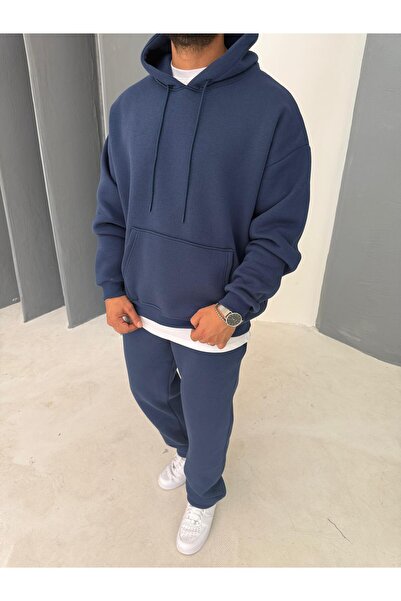 Baycombine35 Σετ 2 τεμαχίων φούτερ-φούτερ υψηλής ποιότητας 3 νήματα