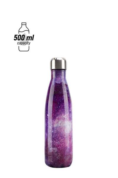 Generic Vacuum Insulated Double Wall Stainless Steel Water Bottle Purple 28x7.5cm
