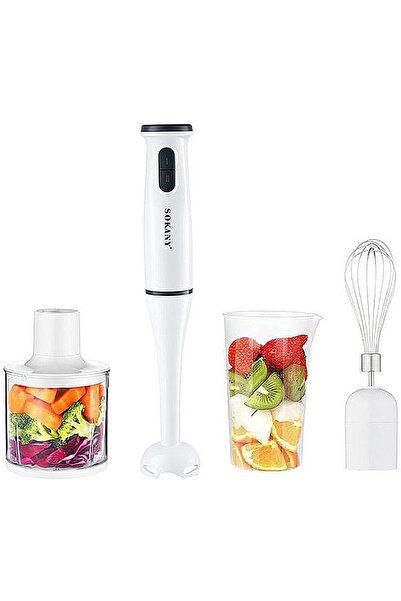 SOKANY خلاط يدوي ETLIFE Sukani 4 في 1 SK-1715-4، 200 واط، أبيض (مطحنة 0.5 لتر...