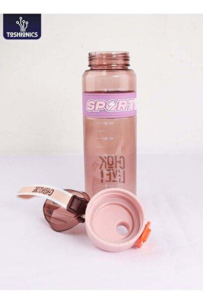 Generic Toshionics Sporti Chok MG Motivational Water Bottle 1000ML BPA-Free Plastic with Time Marker and Ca