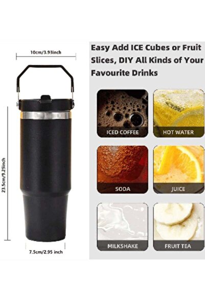 Generic JAJEEK 900ml Stainless Steel Leak-Proof Travel Tumbler Mug â€“ Double Wall Vacuum Insulated Sipper