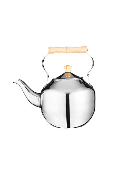 Alpaca إبريق شاي وغلاية من الفولاذ المقاوم للصدأ بمقبض خشبي، سعة 1.5لتر