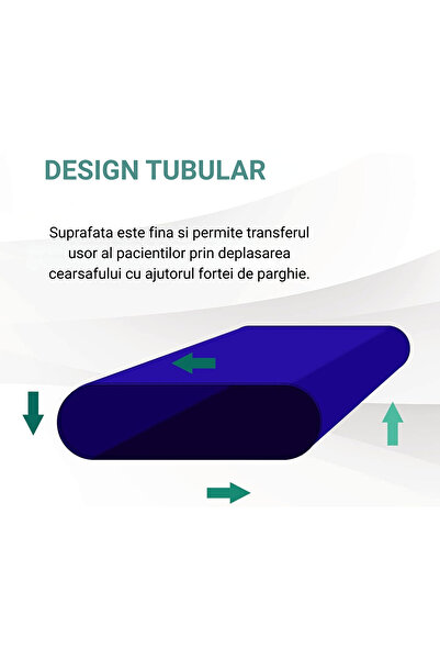 Whimlets Patient transfer tubular sheet - reusable, polyester, for hospital and home care, 68 x 60 cm