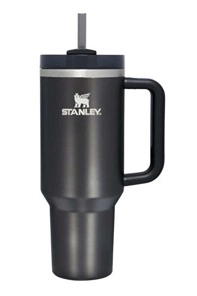 Generic Stanley 40 oz Stanley Quencher H2.0 FlowState Vacuum Insulated Tumbler with Lid & Straw, Black