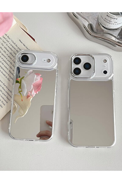 KVK PRİVACY iPhone 17 Pro Max Compatible Mirrored Case Women Makeup Refreshing Shockproof Cover