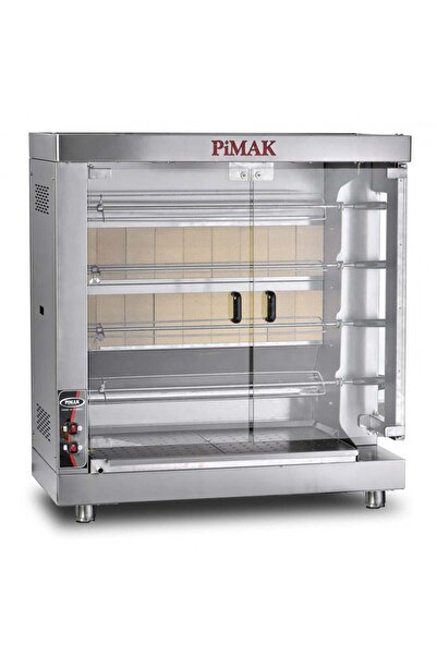 Pimak Kollu Setüstü Piliç Çevirme Makinesi 4 Şiş 20 Piliç Doğalgazlı
