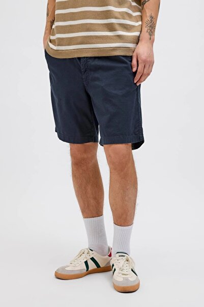 Jack بنطلون ستوديو Jpstjaıden مزيج الكتان قصة مريحة شورت رجالي بخصر عادي 1227...