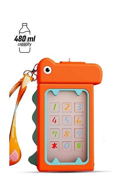 Generic Twisoo Twisoo Dino Design Water Bottle for Kids, Leak-Proof Tritan Bottle with Strap, BPA-Free, Non