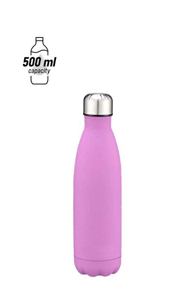 Generic Vacuum Insulated Water Bottle Purple/Silver 26.5 x 7cm