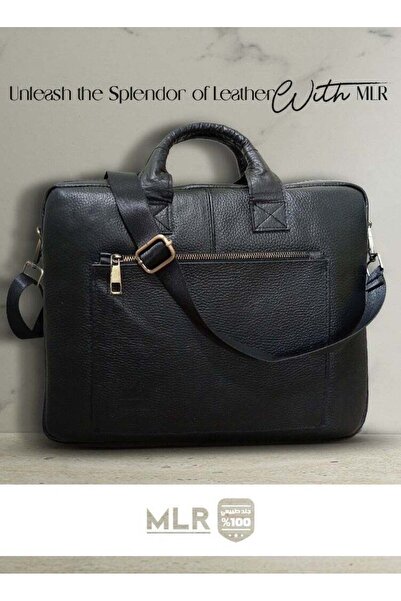 MLR Bag - Genuine Leather, Multi-use, 39x28x5 cm, Black