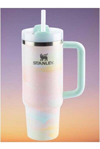 Generic Stanley Stanley Quencher H2.0 40oz Vacuum Insulated Tumbler â€“ Brush Strokes Travel Mug with Reusa
