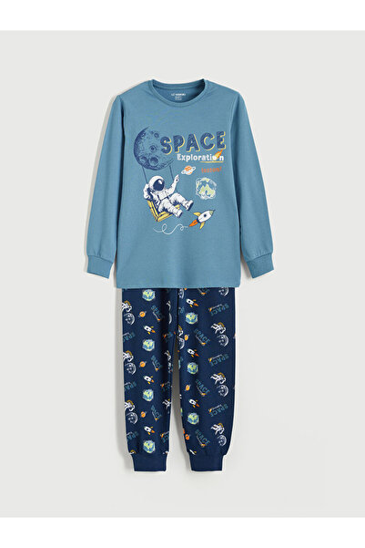 LC Waikiki Crew Neck Printed Boys' Pajamas