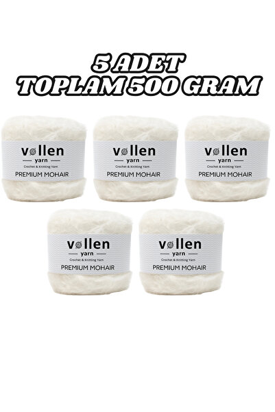 vollen yarn 5 ШТУК Преміум мохерна пряжа 100 г 250 м – М'яка, легка, об'ємна ...