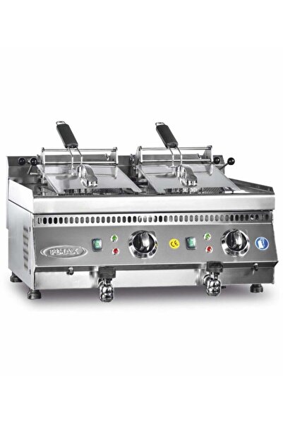 Pimak Elektrikli Musluklu 600 Snack Seri Set Üstü Model Fritöz 10+10 LT 70 x ...