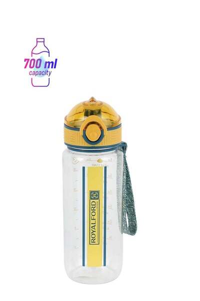 Generic Royalford Royalford 700ml Water Bottle RF12160 with Volume Tracker, Motivational Bottles with Flip