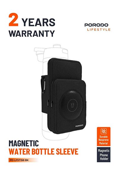 Generic porodo Magnetic Water Bottle Sleeve / Magnetic Mount for Secure Surface Attachment / Magnetic Phone
