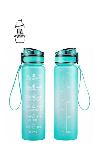 Generic SYOSI 32oz Leakproof Tritran BPA Free Water Bottle with Motivational Time Marker to Ensure You Drin