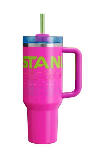 Generic Stanley Reverb 40oz Stainless Steel Insulated Travel Mug â€“ Hot Magenta Double-Wall Vacuum Sealed
