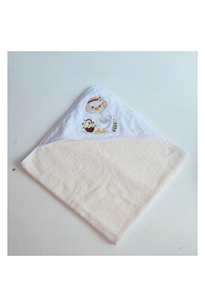 Pampy Prosop pentru Copii cu Colt, Broderie pe Gluga, Pampy, 80x80 cm, Crem