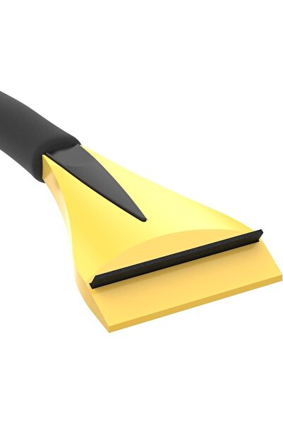 DELPI 2-in-1 Car Ice Scraper with Snow Brush, Ergonomic Soft Handle, ABS, 45 x 10 cm, Black/Yellow