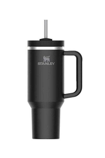 Generic Stanley Quencher H2.0 FlowState Vacuum Insulated Tumbler â€“ 40oz Black Stainless Steel Travel Mug