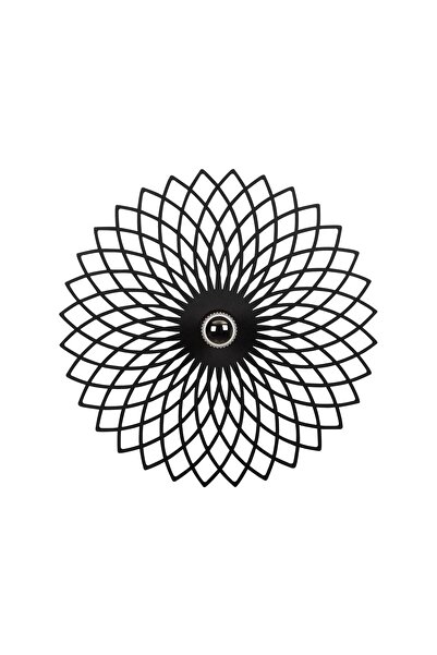 MOİRA شمعدان معدني مزخرف بنقشة زهرة الأقحوان باللون الأسود، مصباح حائط عصري PAPATYA-MR-987