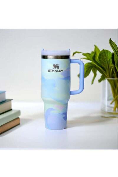 Generic Stanley Stanley Quencher H2.0 40oz Tumbler in Cool Serene â€“ Leak-Resistant Lid, Double Wall Insul