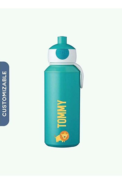 Generic Share the Love Personalised Drinking Water Bottle Pop-Up Campus 400 ml / 14 oz - Turquoise