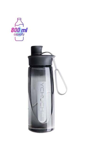 Generic Beauenty Protein Shaker Portable Water Bottle Black/Clear 24.5 x 7cm
