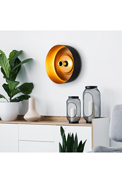 MOİRA مصباح حائط فردي من فيستا بتصميم عصري مع رأس معدني مطلي باللون الأسود، مصباح حائط بسيط VESTA-15070