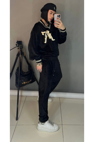 speedway Kadın Kadife Eşofman Takım Rahat Kalıp Şık Günlük Model