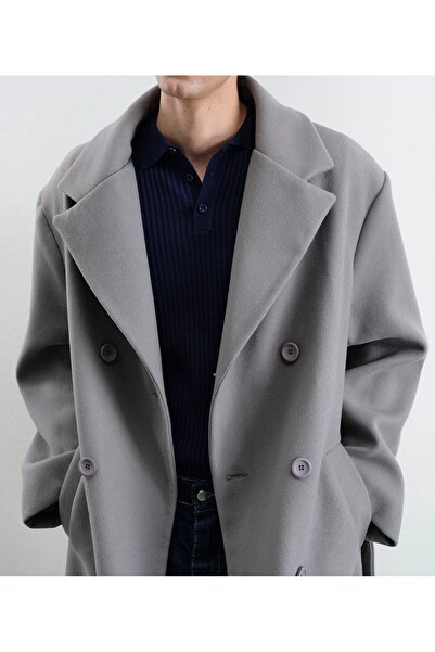 Hazhers Чоловічий з поясом Кашеміровий бавовняний зимовий пальто