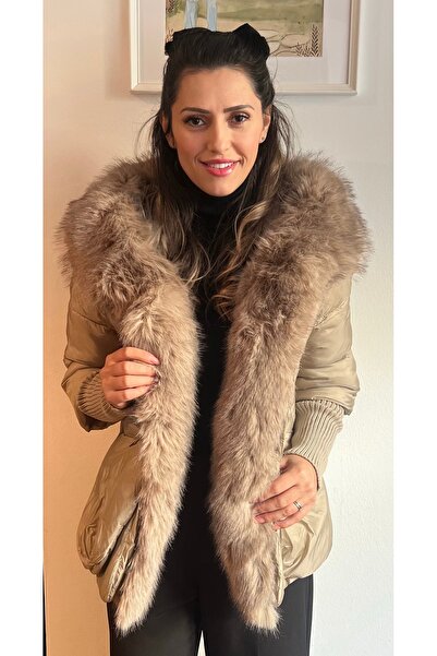 styleFlex Geacă damă cu blană artificială premium și mâneci din tricot
