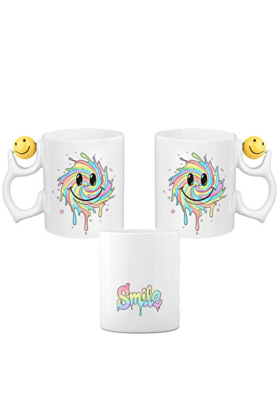 KEMAL İLHAN كوب إيموجي بورسلين أبيض