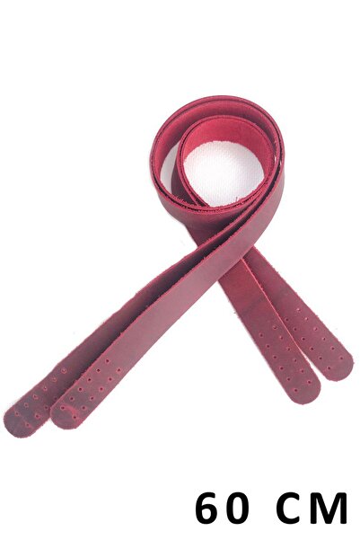 alfa tasarım atölyesi Hakiki Deri Dikilebilir Çanta Sapı (çift/60 Cm) Mürdüm
