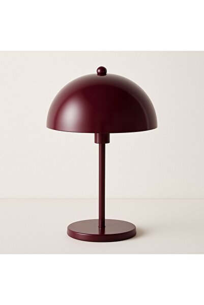 Natiorj Mantar Model Bordo Renkli Masa Lambası Çalışma Masası Yatak Odası Çal...