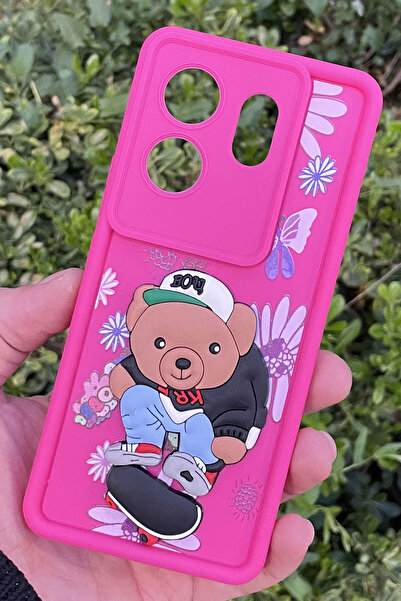 CEPSTOK Infinix Zero 30 4g Case Anti-Knock Silicone Cover with Teddy Bear