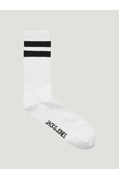 Jack & Jones Set de 3 perechi de șosete de tenis, bărbați, JACTRAVIS, cu logo, alb, universale