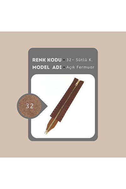 alfa tasarım atölyesi جلد طبيعي بسحاب مفتوح 25 سم