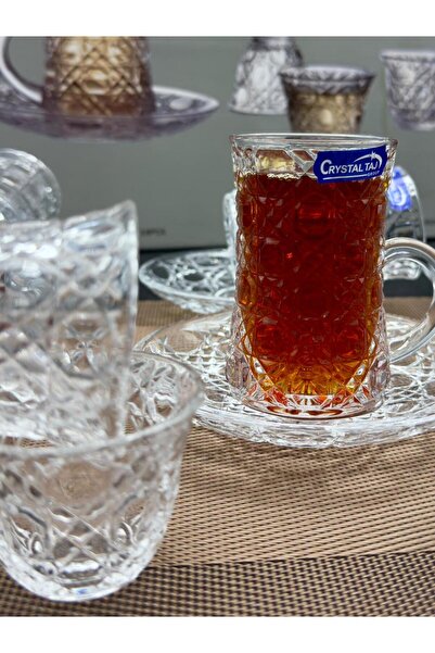 cc bin shihon Crystal tea set with saucer and Arabic coffee cup, 36 pieces, for 12 people