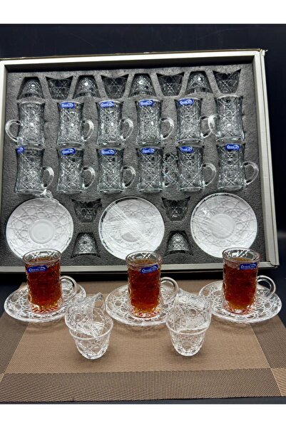 cc bin shihon Crystal tea set with saucer and Arabic coffee cup, 36 pieces, for 12 people