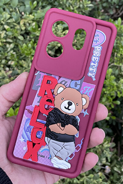 CEPSTOK Infinix Zero 30 4g Case Anti-Knock Silicone Cover with Teddy Bear