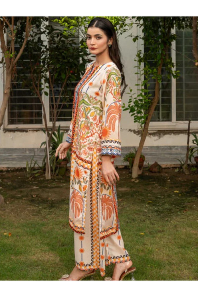 MYSMAR Multi Lawn Printed Co-ord Set - AFK1002 | Multi