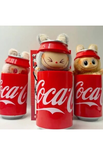 LABUBU Figurină de pluș în cutie metalică, 16 cm