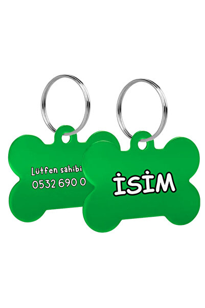 Cocopet Köpek Isimlik Tasmaya Takılabilir Lacivert Kemik Şeklinde Künye