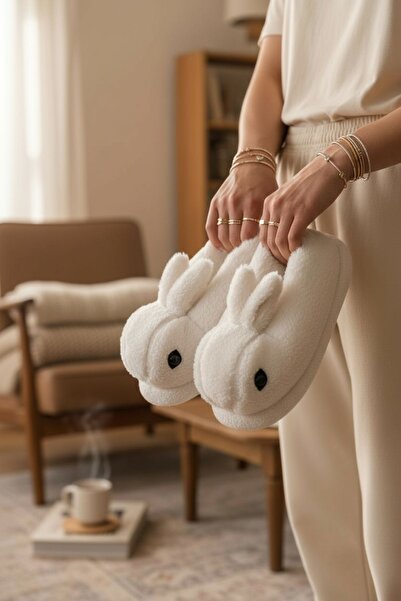 Modafırsat Panduf Pantofi de casă cu păr de pluș cu figuri de animale Cizme de casă cu talpă moale