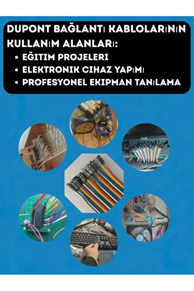 Arduino Projeleri 120’li Dişi-dişi, Erkek-erkek, Erkek-dişi Jumper Kablo Seti 120jset