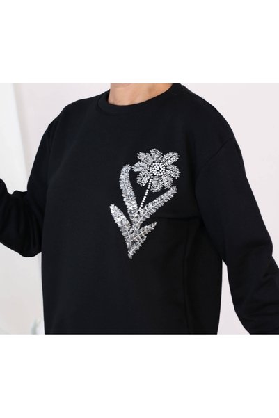 Perinin dolabı Embroidered Women's Sweatshirt
